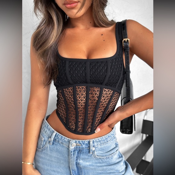 Let’s Part Ways Bustier Black - Picture 6 of 11